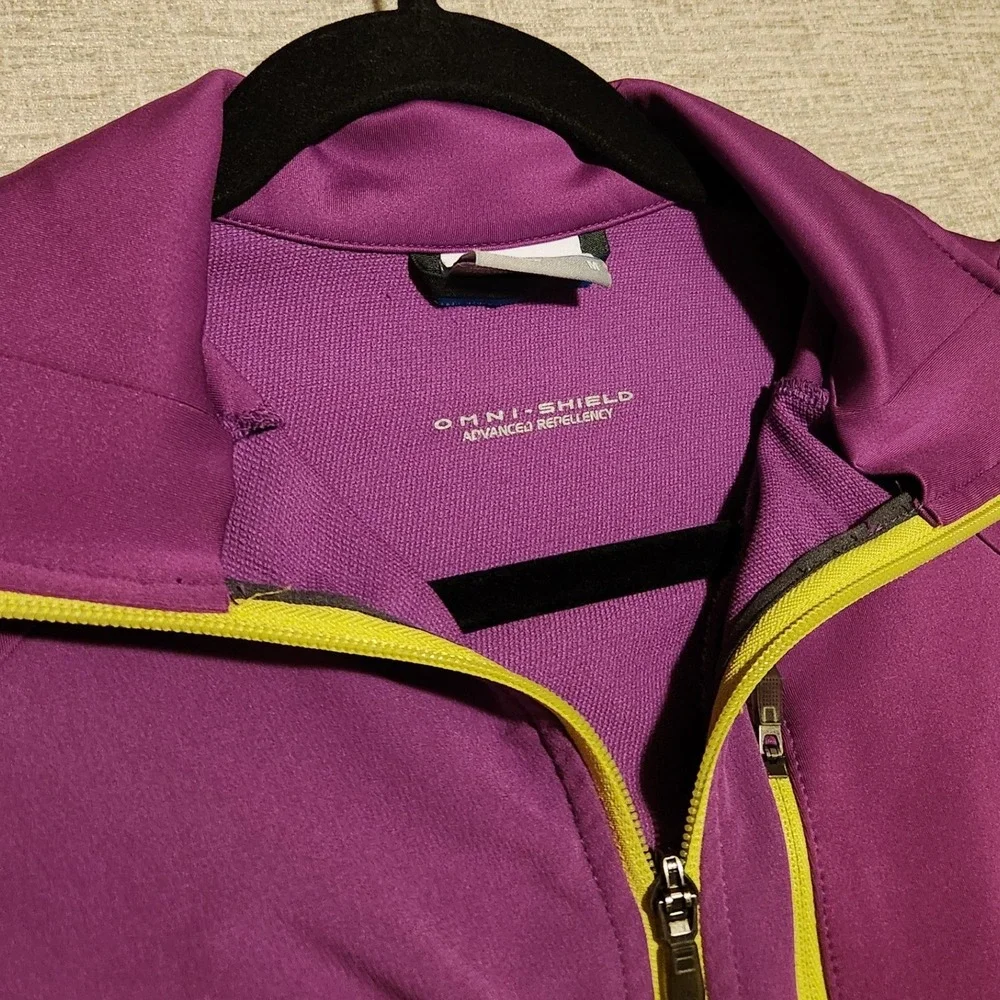 Columbia Softshell Jacket Womens Medium Purple Omni-Shield Full Zip AL3036